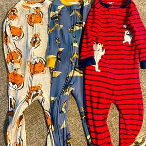 18 month “CARTERS” and “JUST ONE YOU BY CARTERS” baby boy footie sleeper bundle